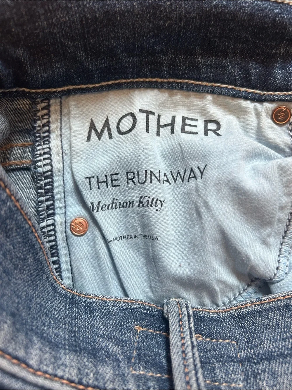 MOTHER The Runaway Bootcut Jeans Medium Kitty Wash Size 26 - Picture 11 of 13